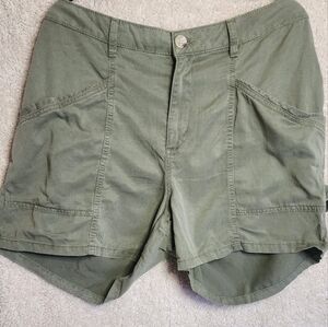 Olive Green Casual Shorts